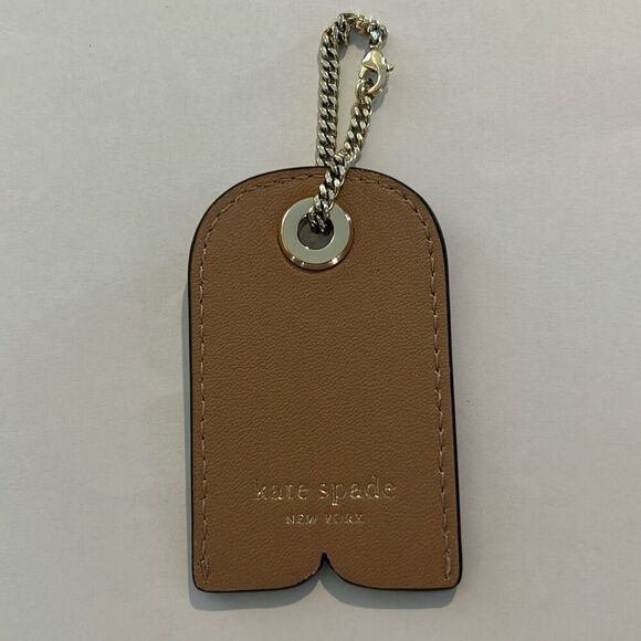 kate spade Accessories - KATE SPADE Tan  Leather Keychain/Hang Tag